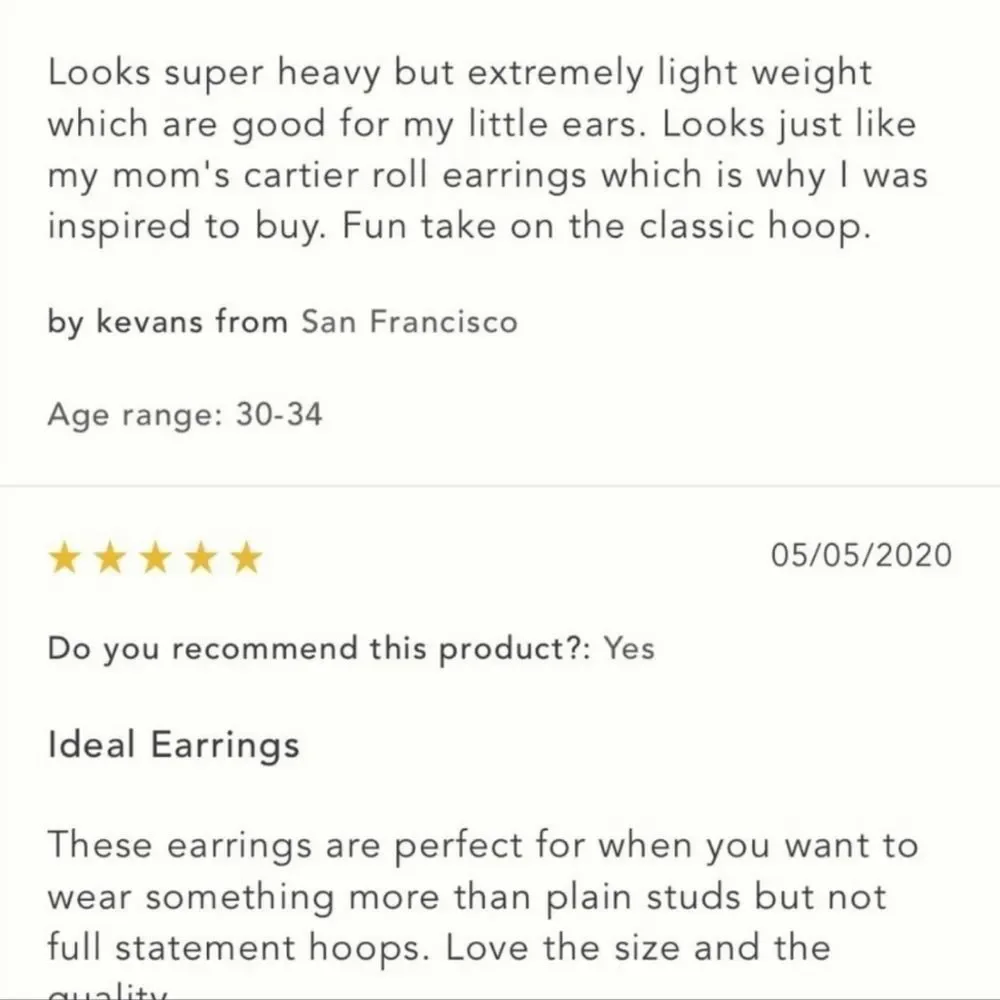 Anthropologie Lauryn Gold Hoop Earrings - Picture 12 of 12